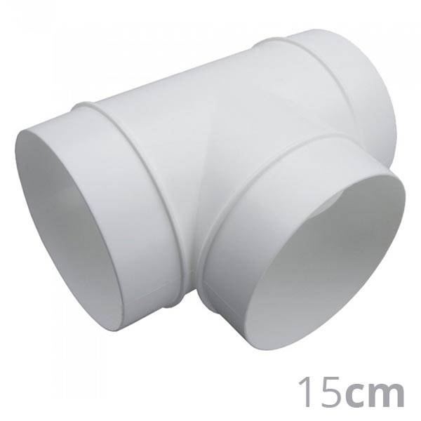 Raccordo a T in PVC per condotte - Ø15cm