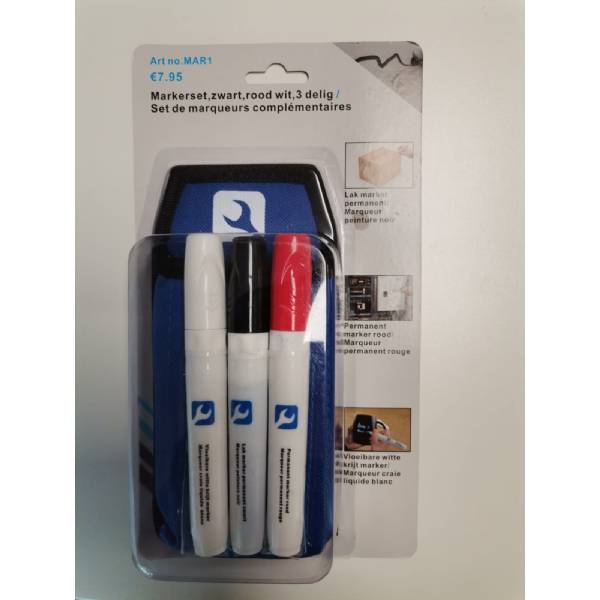 Pennarelli Set di 3 Colori per tutte le Superfici