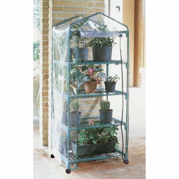 Serra Azalea 4 ripiani 70x50xh164cm con ruote - Verdemax