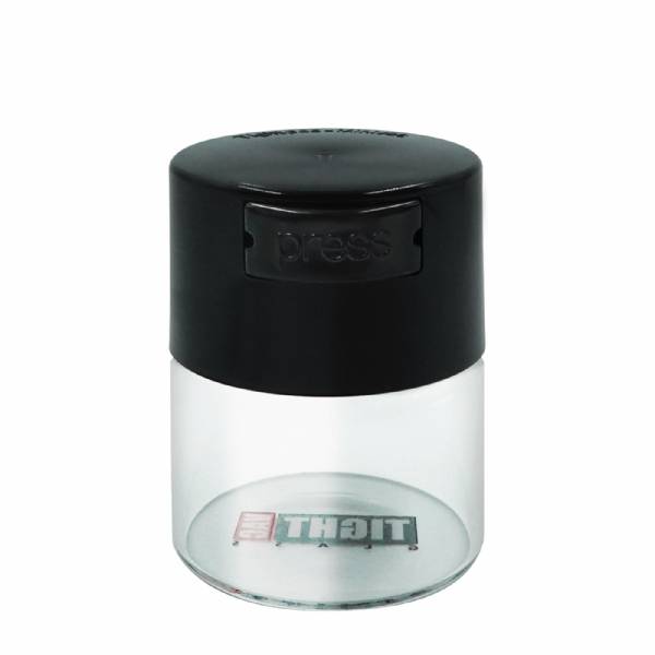 TightVac - MiniVac Glass contenitore ermetico 0,12L - Trasparente/Tappo Nero