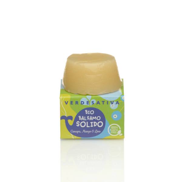 Bio Balsamo solido Canapa, Mango e Lino 40gr - Verdesativa