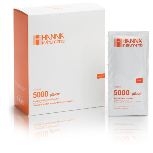 GroLine - Soluzione standard EC da 5000 µS/cm, 25 bustine da 20 ml