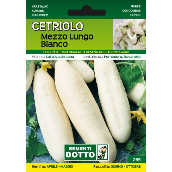 Sementi da Orto - Cetriolo Mezzo lungo bianco - Sem. Dotto