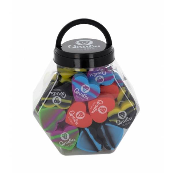 Qnubu - Display Silicone a Cuore 18ml x 50 pezzi