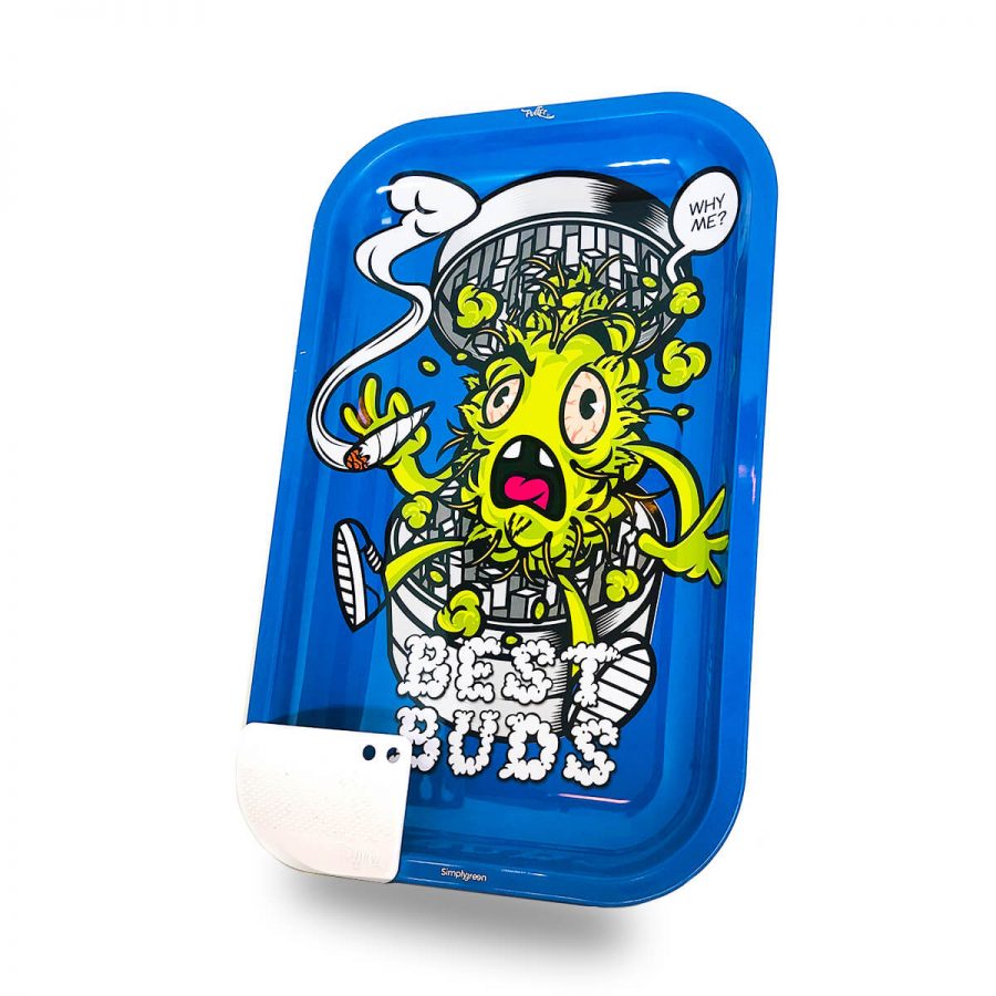 Best Buds Vassoio per rollare Grind Me Medium + Grinder Card Magnetica