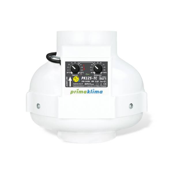 Estrattore elicoidale - Prima Klima AC - PK125-TC Ø125mm 400m3/h con termostato