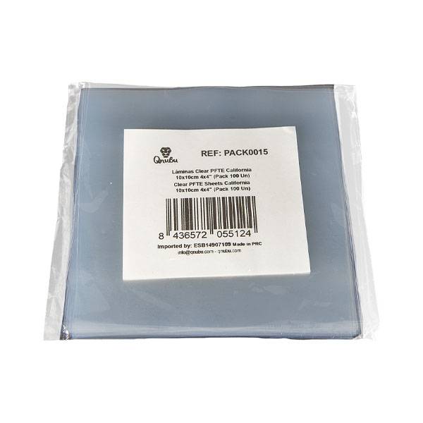Fogli PFTE trasparenti 10x10cm (pack 100pz)