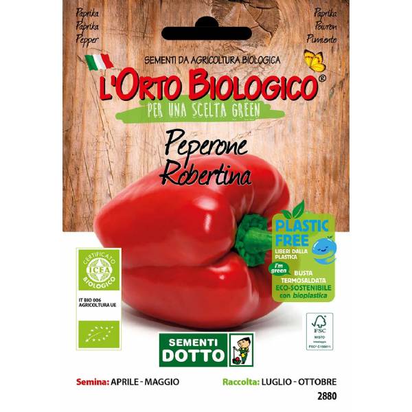 Orto Biologico - Semi di Peperone Robertina - Sem. Dotto