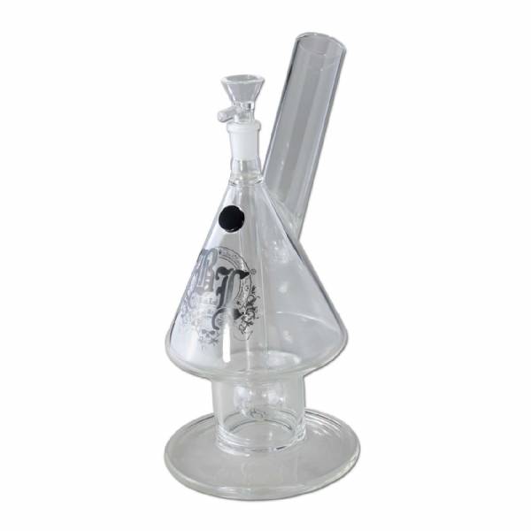 Bong in vetro Black Leaf con Diffusore FIR TREE