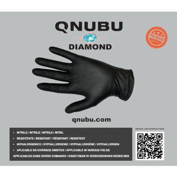 Qnubu - Diamond Guanti professionali in nitrile - 200pz L
